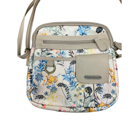 MultiSac Floral Crossbody Bag With Multiple Compartments & Adjustable Strap - Picture 1 of 11